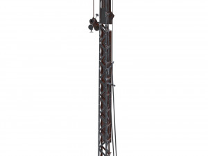 railway semaphore weathered Model 3D