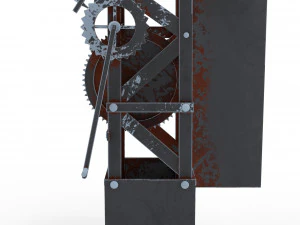 railway semaphore weathered 3D Model