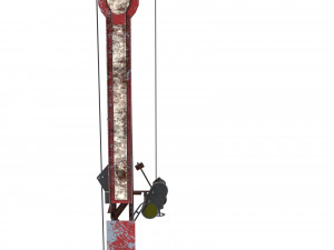 railway semaphore weathered Model 3D