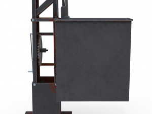 railway semaphore weathered Model 3D