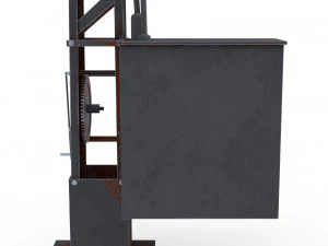 railway semaphore weathered 3D Model