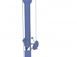 railway semaphore weathered 3D Model