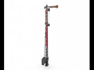 railway semaphore weathered 3D Model