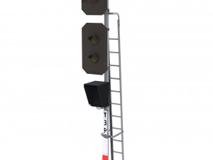 train traffic light 1 3D Model