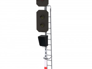 train traffic light 1 3D Model