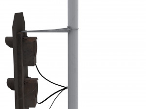 train traffic light 1 3D Model