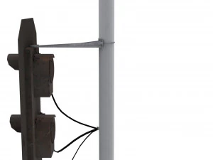 train traffic light 1 3D Model