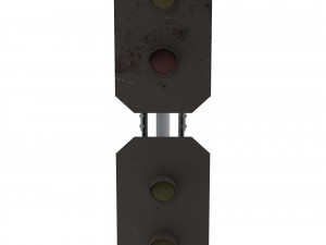 train traffic light 1 3D Model