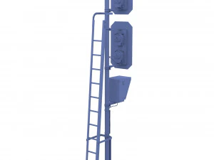 train traffic light 1 3D Model