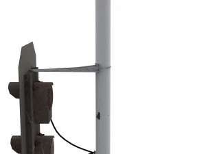 train traffic light 3 3D Model