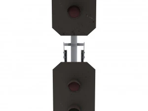 train traffic light 3 3D Model