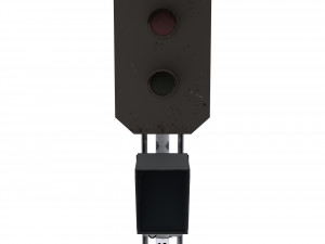 train traffic light 4 Model 3D
