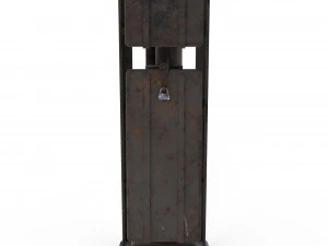 train traffic light 5 3D Model