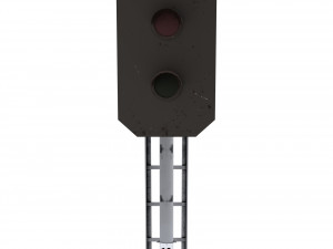 train traffic light 5 3D Modell