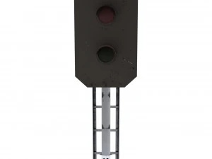 train traffic light 5 3D Model