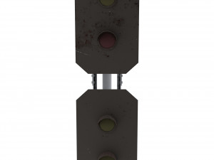 train traffic light 7 Modello 3D