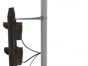 train traffic light 8 3D Model