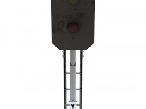 train traffic light 8 3D Model