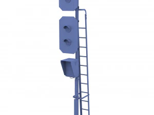 train traffic light 13 3D Model
