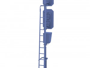 train traffic light 13 3D Model