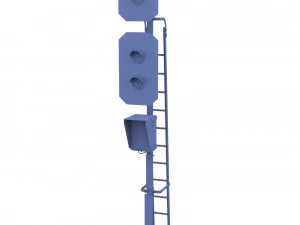 train traffic light 13 3D Model