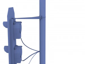 train traffic light 13 3D Model