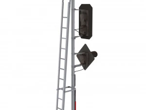 train traffic light 14 3D Model