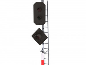 train traffic light 14 3D Модель
