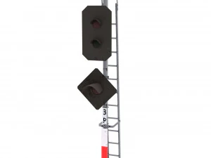 train traffic light 14 3D Model