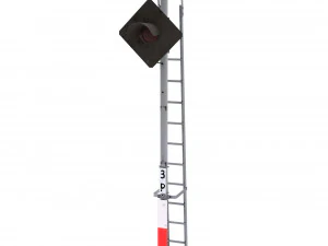 train traffic light 15 3D Model