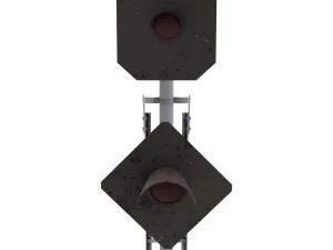 train traffic light 15 3D Model