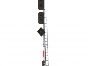 train traffic light 16 3D Model