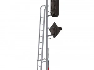 train traffic light 16 3D Model