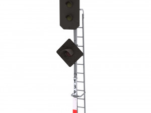 train traffic light 16 3D 모델