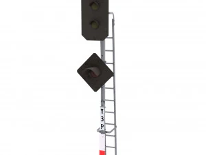 train traffic light 16 3D Model