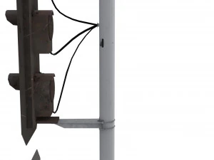 train traffic light 16 3D Model