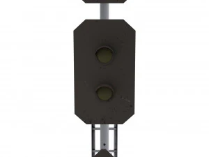 train traffic light 16 3D Model