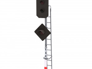 train traffic light 18 3D Model