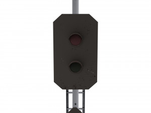 train traffic light 18 3D Model