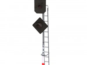 train traffic light 19 3D Model