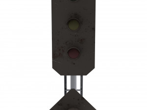 train traffic light 19 Model 3D