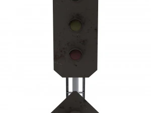 train traffic light 19 3D Model