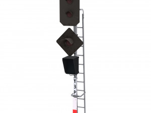 train traffic light 22 Modello 3D