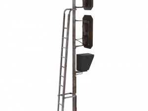 train traffic light weathered 1 3D 模型