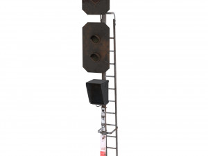 train traffic light weathered 1 3D 模型
