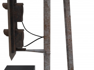 train traffic light weathered 1 3D 模型