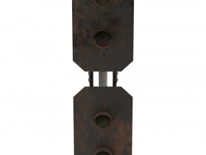 train traffic light weathered 1 3D 模型