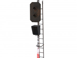 train traffic light weathered 2 3D 모델