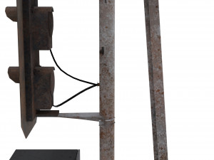 train traffic light weathered 2 3D 모델