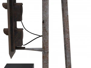 train traffic light weathered 2 3D Model
